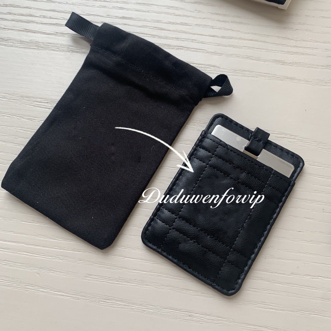 bussiness card flies Fashion Card leather Holder Coin Bag with Mirror Collection with gift packing gift.beatue