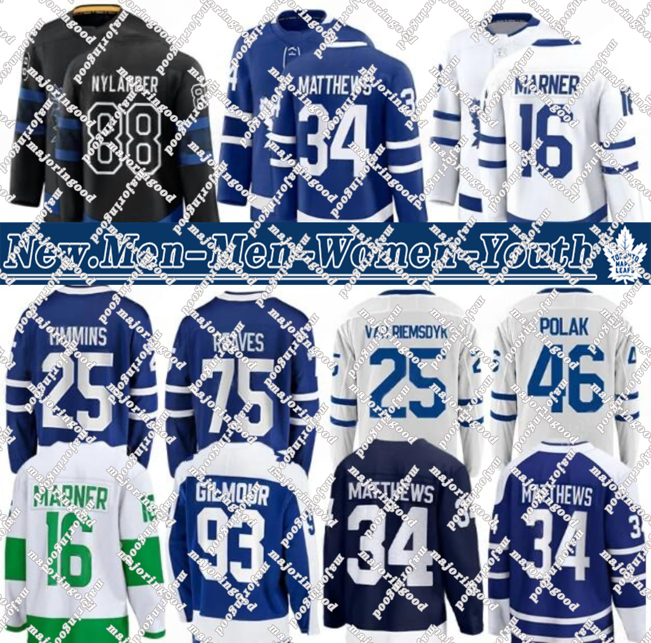 2025-26 new jersey #34 AustonS MatthewsS torontoS Hockey Jersey maple leafs jersey William Nylander Marner John Tavaress Max Domi Morgan Rielly Henry jerseys
