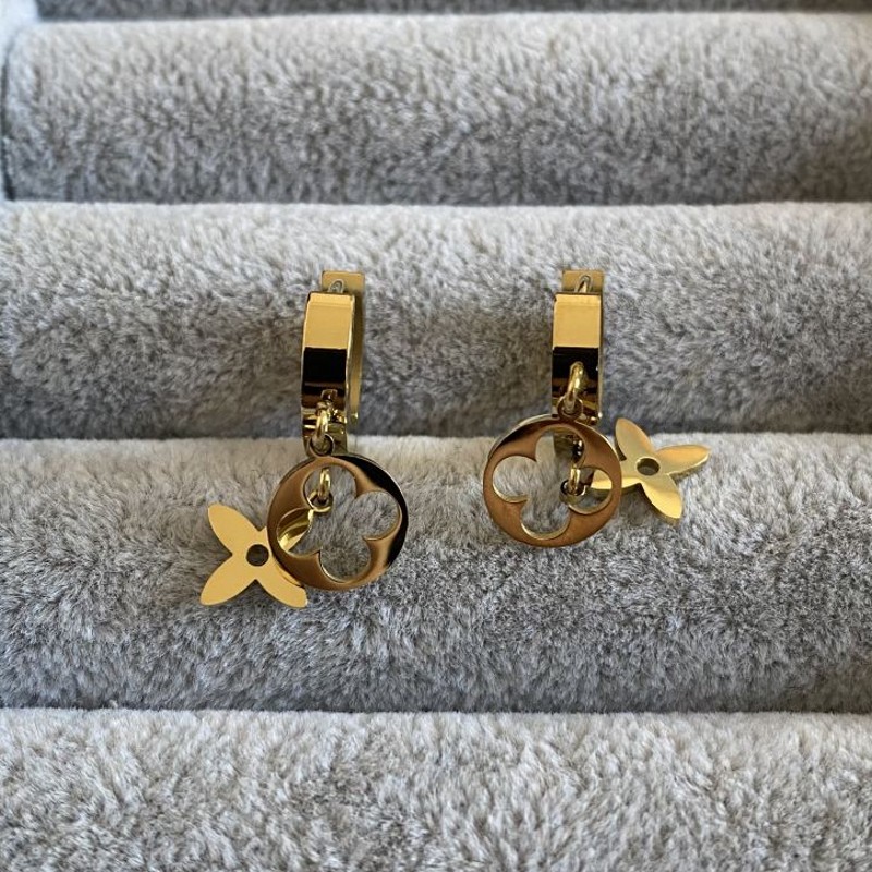 Luxury Brand Women Designer Studs Simple Letter Minimalist Style Stainless Steel Fashion Couple Earrings For Lady Gifts