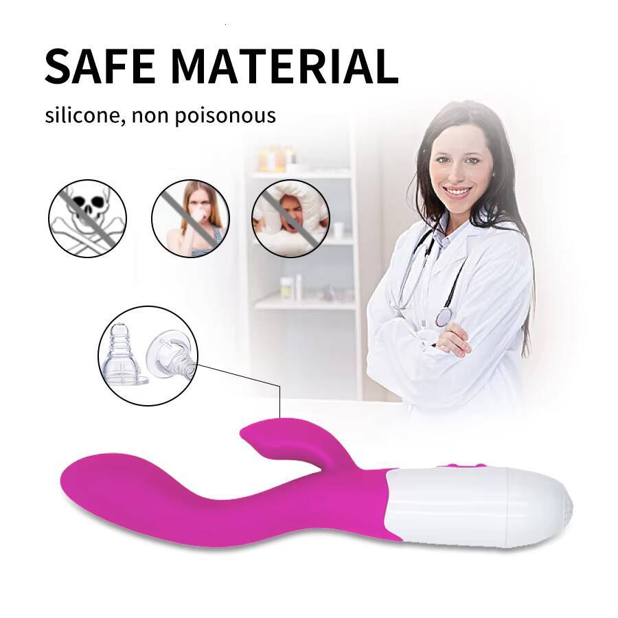 G Spot Rabbit Dildo Vibrator Orgasm Adult Toys USB Charging Powerful Masturbation Sex Toy for Women Waterproof Adult Sex Product