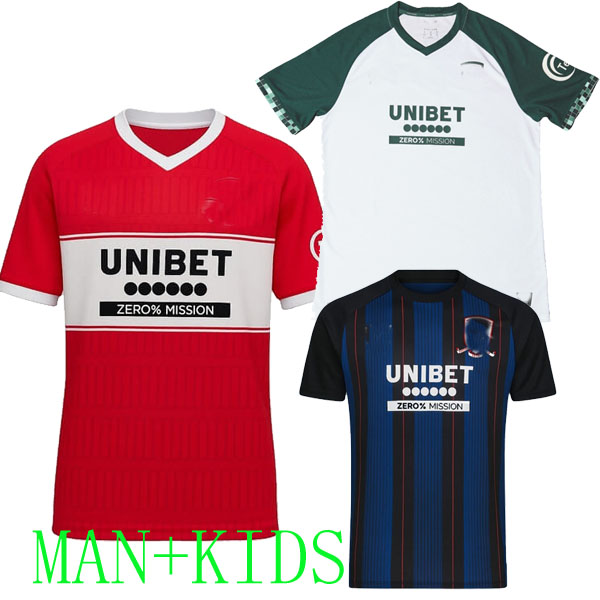Middlesbroughs 25 26 FC home away soccer jerseys third NYPAN 19 HACKNEY 7 WHITTAKER 11 STRELEC 13 TARGETT 3 CONWAY 9 AYLING 12 2025 2026 man kids jersey football shirt