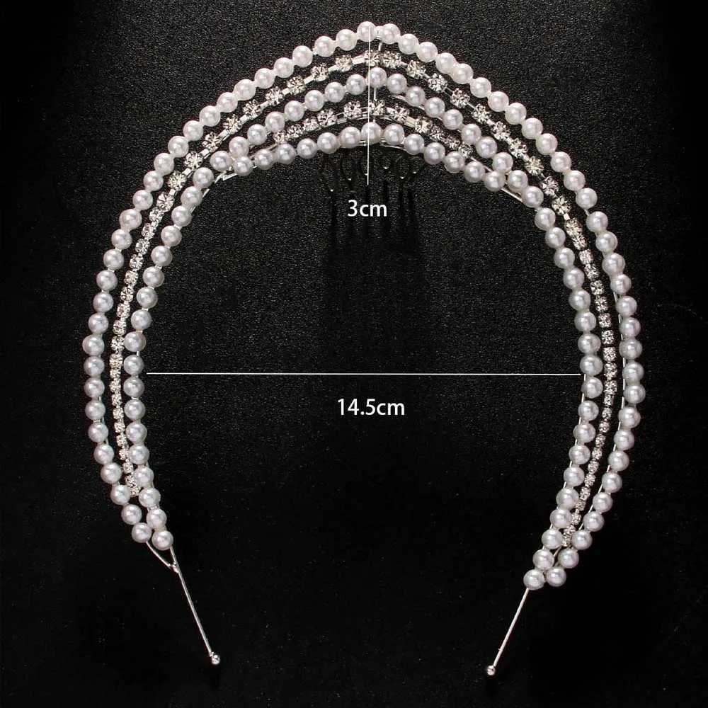 Stonefans New Pearl Headband Wedding for Women Girl Rhinestone Bohemian Bridal Hairband Hair cessories Headwear Elegant Gifts L2509287URR
