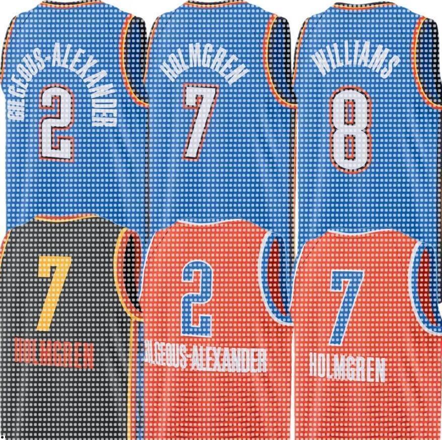 Thunder Jersey Basketball Shai Gilgeous-Alexan Jalen Williams Chet Holmgren Isaiah Hartenstein Luguentz Dort Aaron Wiggins Isaiah Joe Cason Wallace Ajay Mitchell