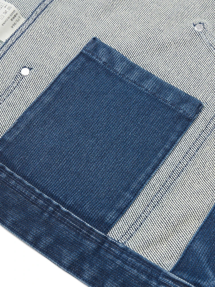 High Standard 2025 Autumn Oversize 12oz 100 Cotton Washed Indigo Blue Denim Jackets Fashion Cargo 250917Z