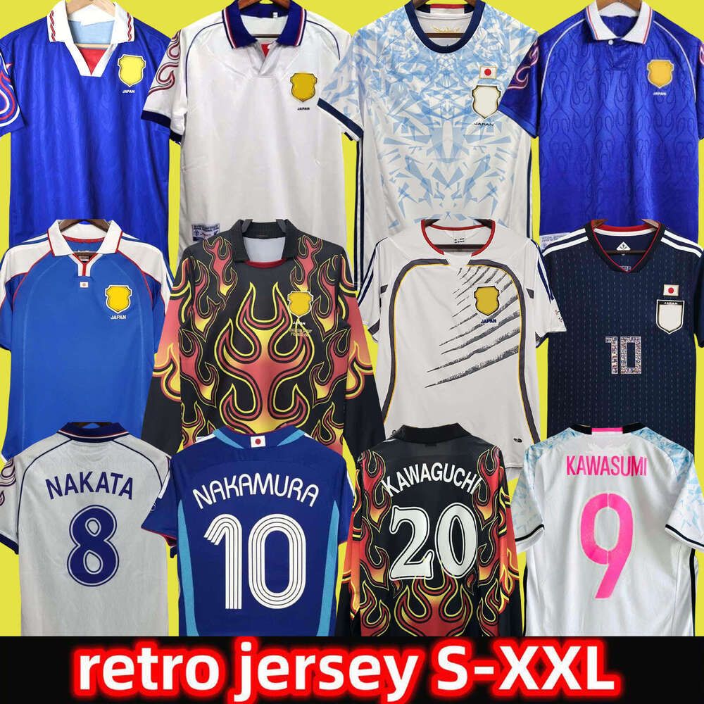 1998 2006 Japan NAKATA Retro Mens Soccer Jerseys National Team NAKAMURA OGURO KAWAHI Home Away Long Sleeves Vintage Football Shirts