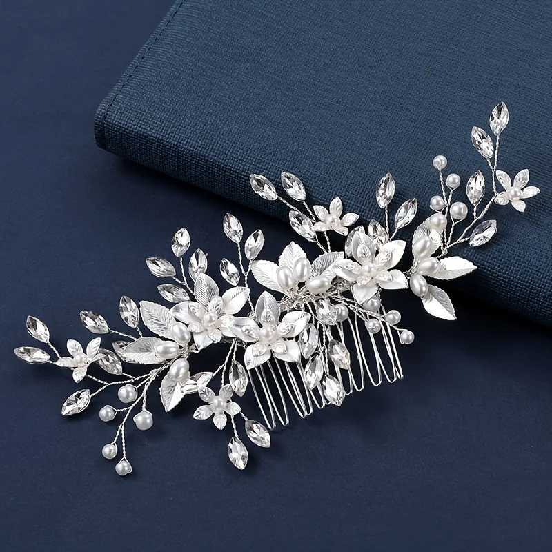 1pc Rhinestone Hair Comb Elegant updo Wedding Party Secure Hold with Smooth Surfe Womens Bridal Hairstyle cessory L250928UZ3S