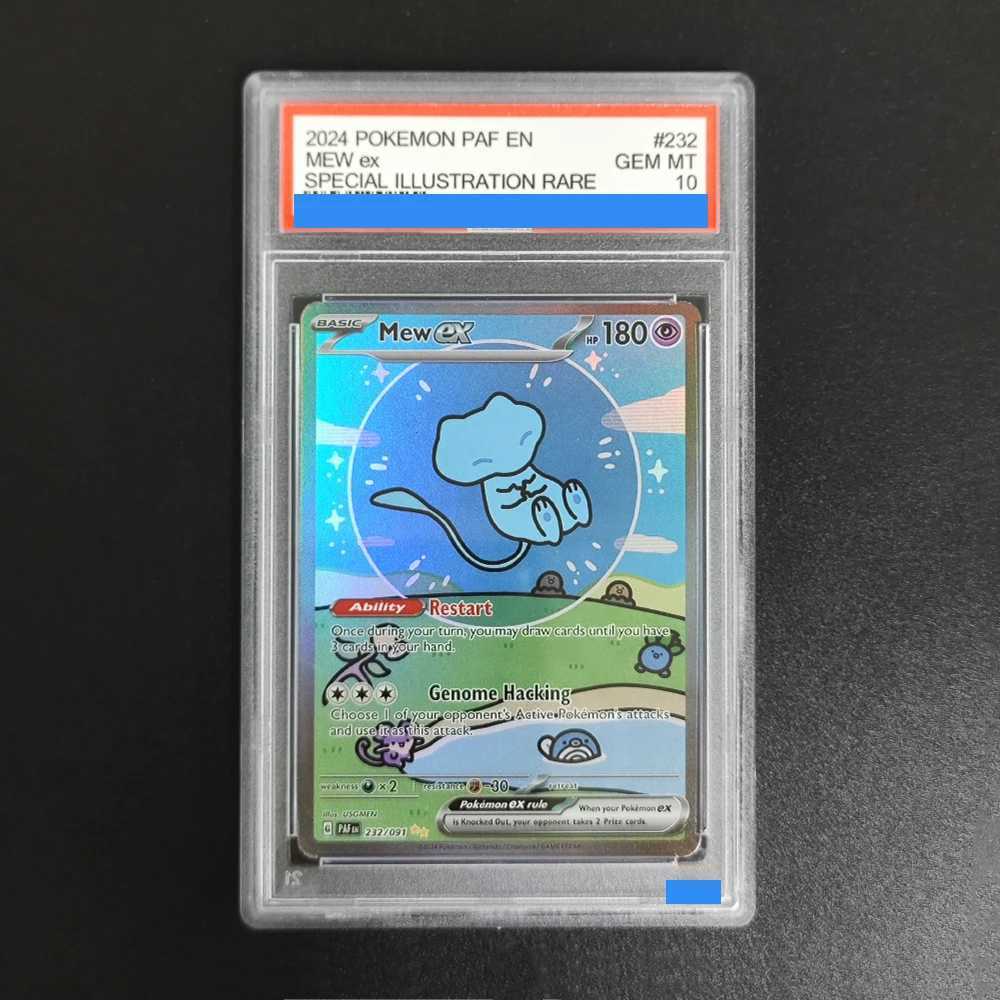 Diy 2024 English Paldean Fates 232 Mew Authentication Grading 10 Collection Card Toy L250929VH6R