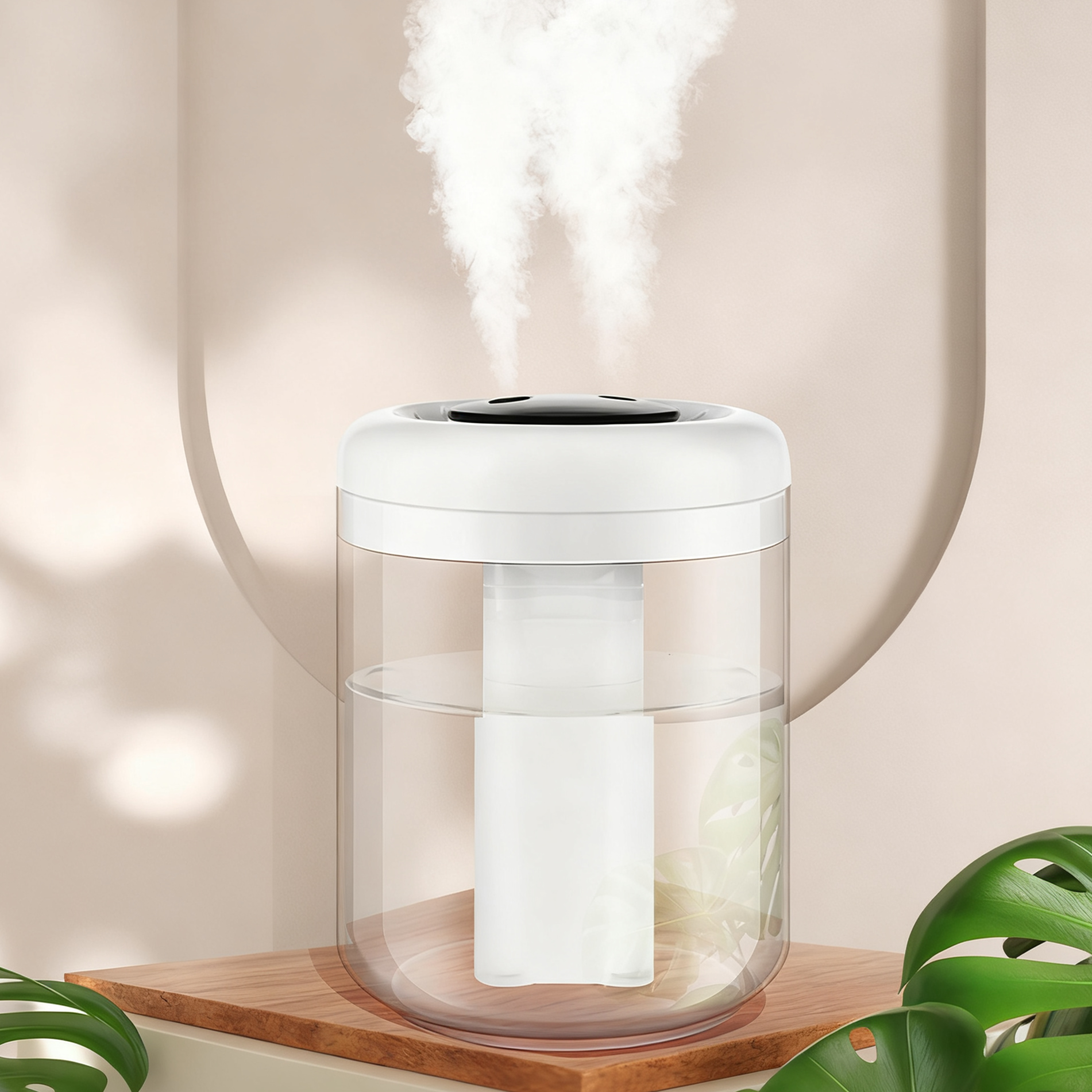 Top Fill Humidifiers 2.8L Tank for Large Room 3 Gears Nano Fine Mist Quiet Humidifier for Home Baby Nursery Plants Smart Digital Display Humidity Dete