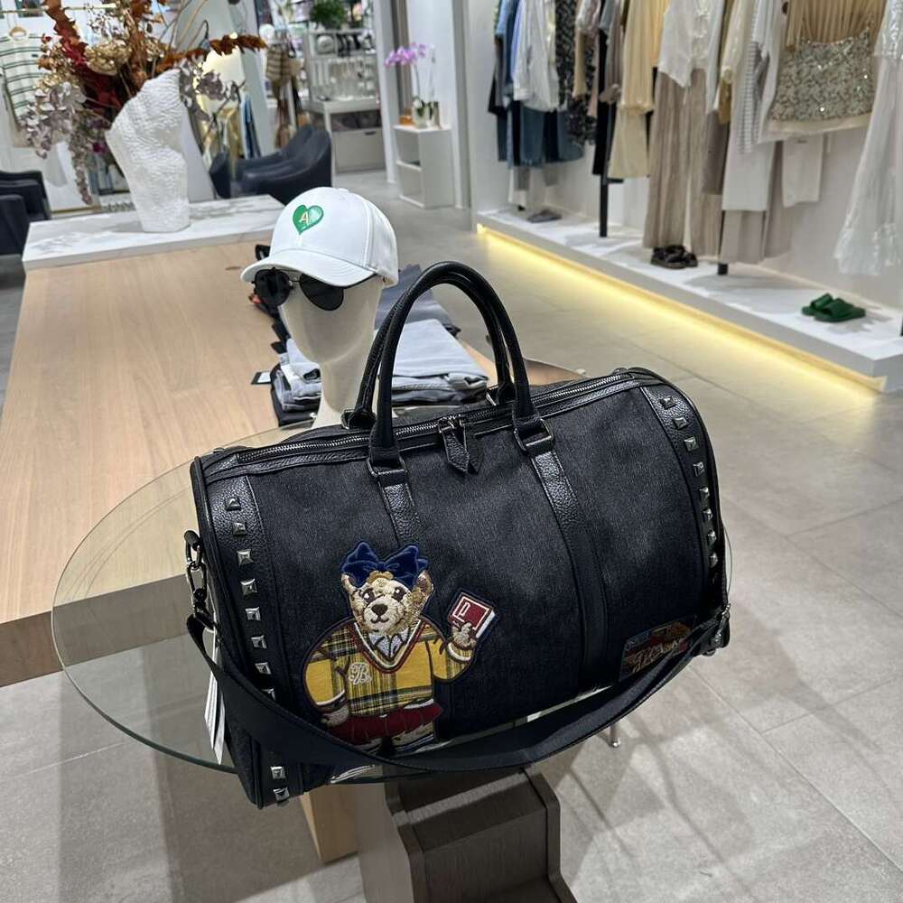 Travel Bag PU Leather Travel Garment Bag Large Capacity Foldable Storage Bag Fashion Outdoor Sports Waterproof Handbag da2dy