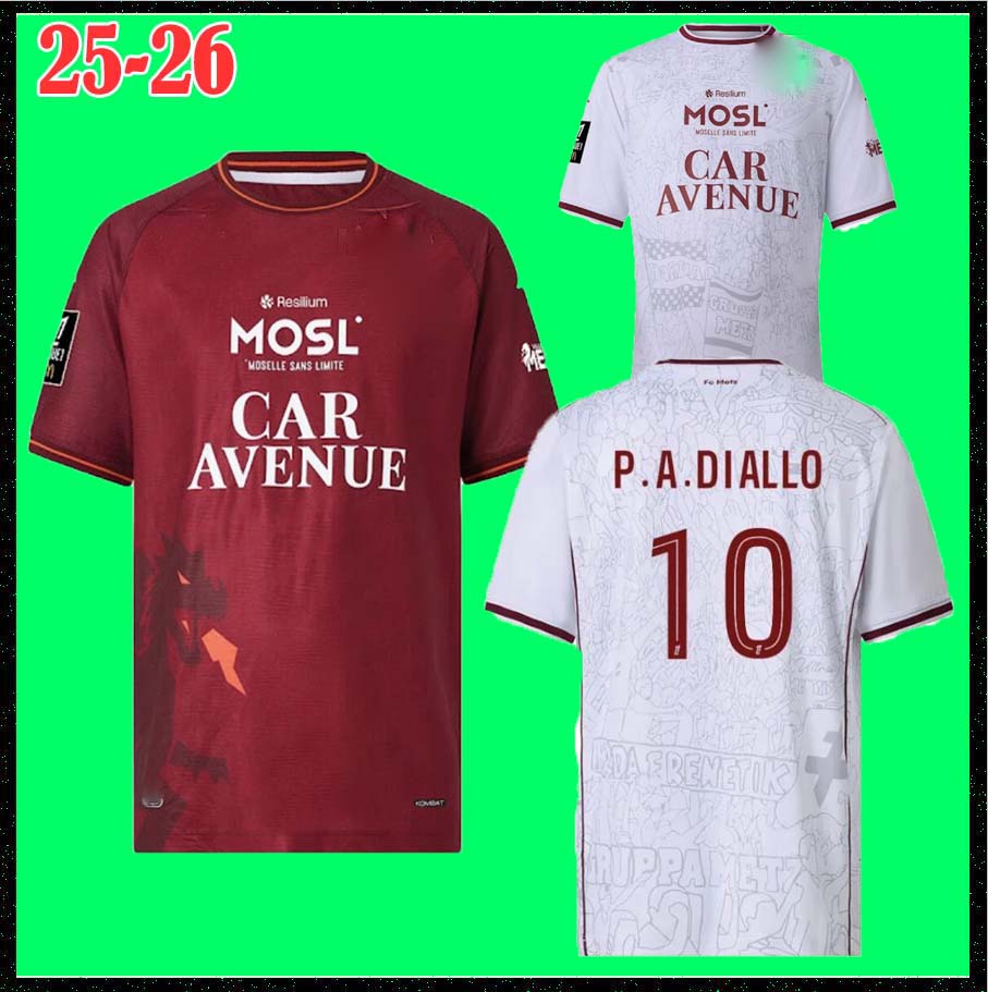 3XL 4XL 2025 2026 Metz Football Jersey FC JALLOW MIKAUTADZE NIANE JOSEPH MAZIZ UDOL YADE DANLEY SABALY BOULAYA VAGNER NIANE AWAY Soccer Shirts men