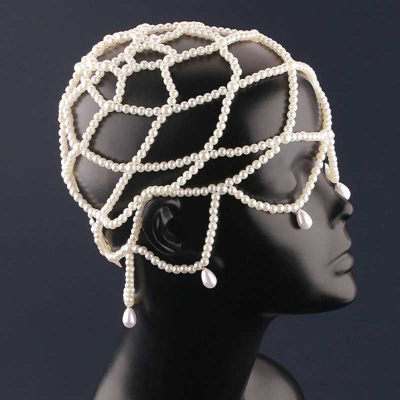 Stylish Pearls Weave Hat Bride and Bridesmaids Headpiece Fashion Wedding for Bride and Bridesmaids L250928Y3V9