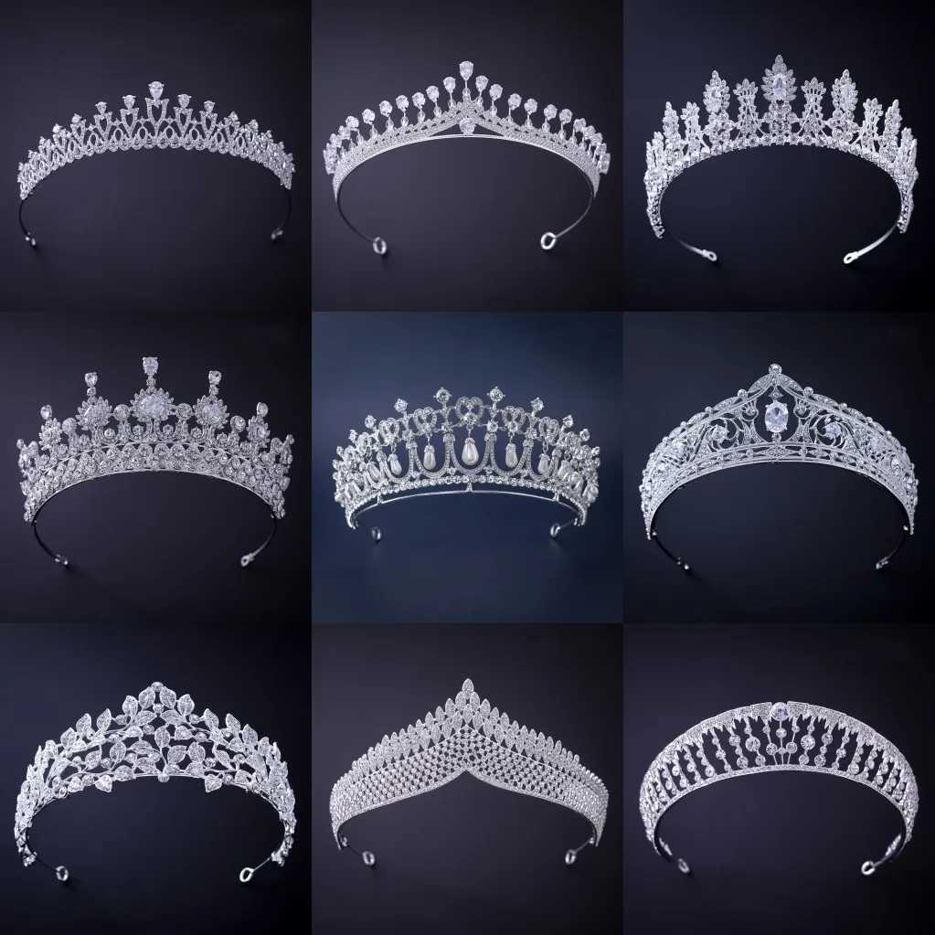 Silver Color Crystal Rhinestone Crown and Tiara Wedding Hair cessories Bridal Tiaras Hair Crown Wedding Headpiece Women Diadem L2509284ZHH