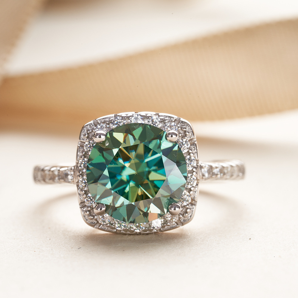 Hot Selling Engagement Ring Round 3 CT 9mm Round Moissanite Sterling Silver Ring with Certificate