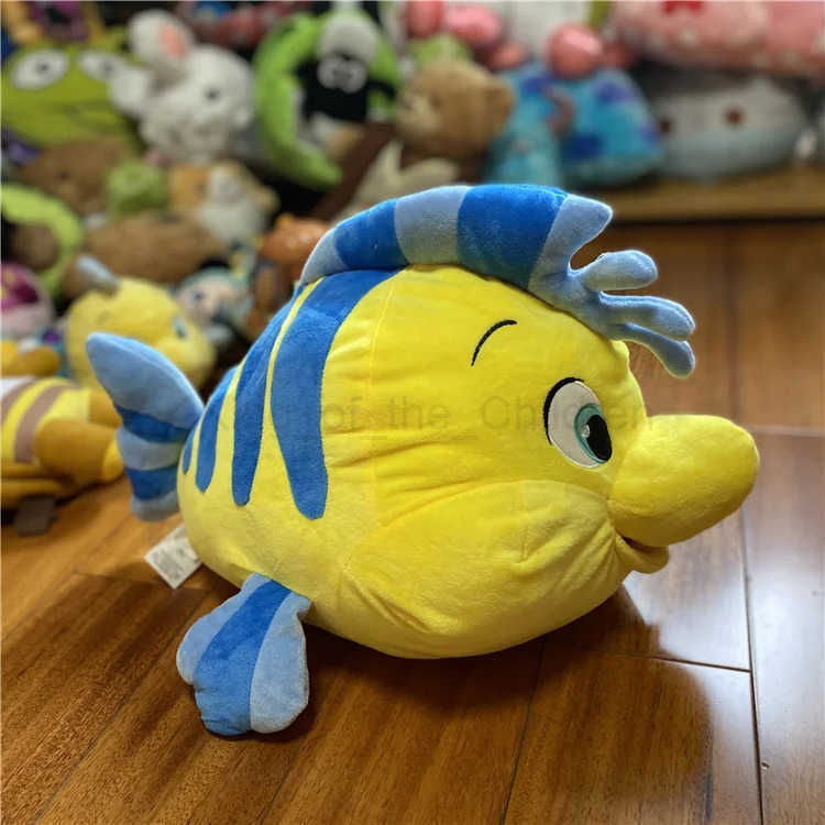 Disney Flounder Soft-Stuffed Little Mermaid 30CM Plush Toy - Perfect for Boys' Birthdays H251119
