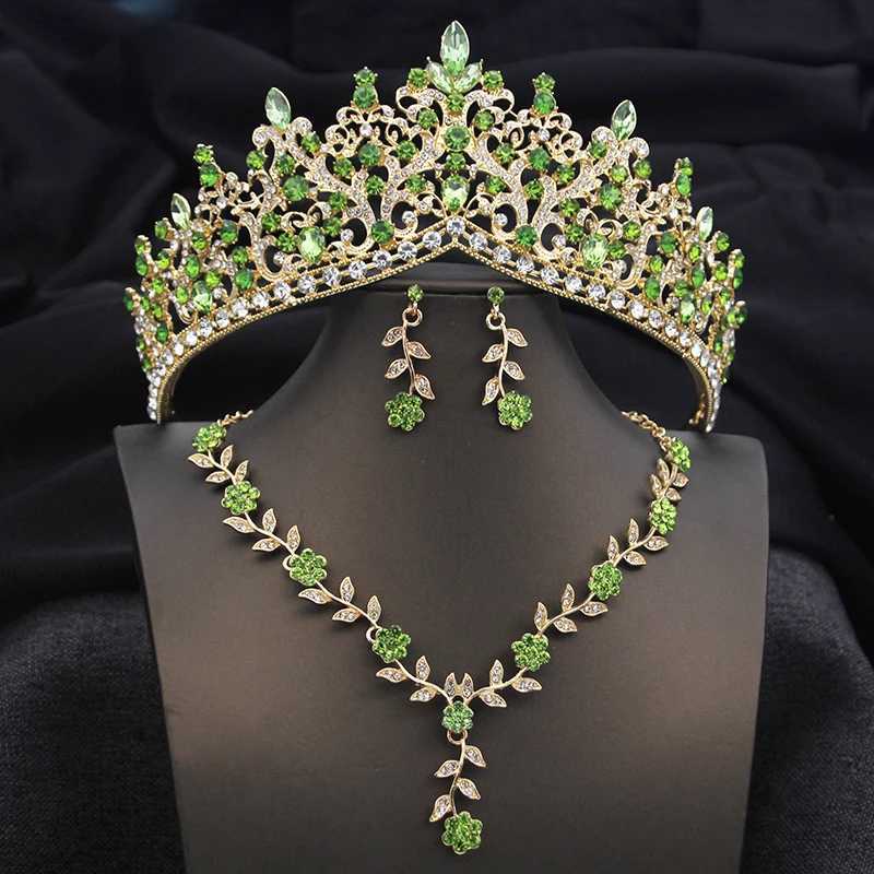 3 Pcs Tiaras and crowns costume jewelry set for women bridal jewelry sets With crown party wedding neckle Earring Birthday L250928GY00