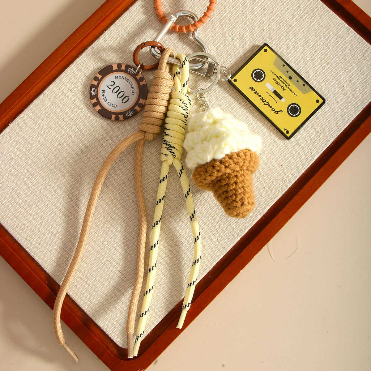 Bag Pendant Creative Cute Ice Cream Chip Pendant Accessory H250928