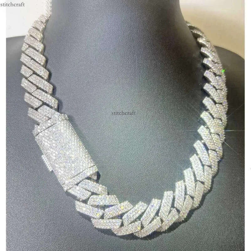 Design Heavy Sier Gold 20Mm GRA VVS Moissanite Dia Designer Cuban k Chain For nical Watch Hip Hop Necklace