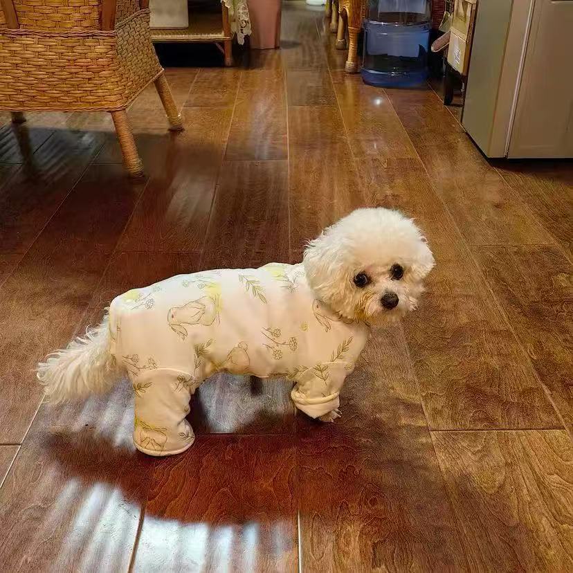 T1368 Checkerboard Plush Clothes Golden Labrador Golden Retriever Handsome Thickening Warm Lambswool Border Collie