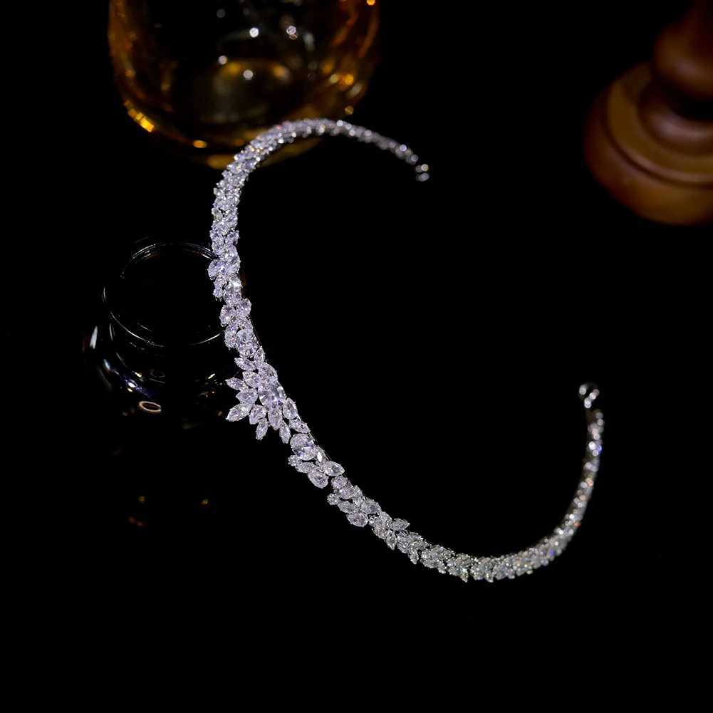 New Fashion Silver Color CZ Tiaras And Crowns For Women Ushape Bride Headpiece Jewelry Crystal Diadems Wedding Hair Ornaments L250928S0UC