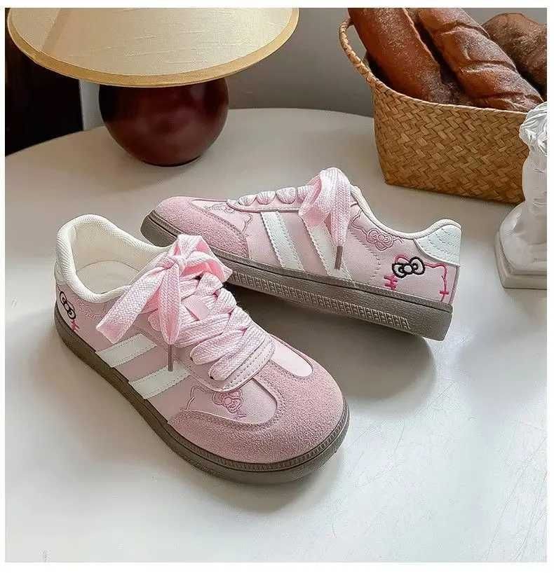 igh Quality Hello Kitty Girls Chunky Loafers Head Platform Shoes Casual Sneakers Trendy Training Shoes Y2k School Casual Wear w250718