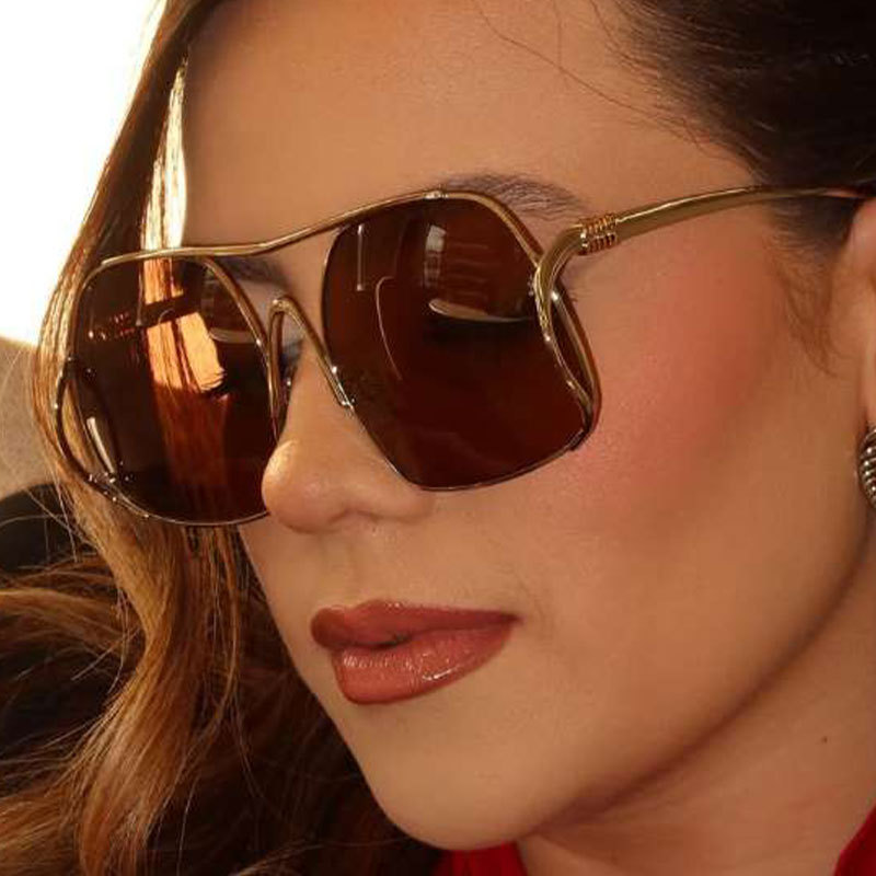 Designer Sunglasses For Men Women Men Oversized Frame Dance Party Sunglasses UV400 Protection Sunglasses Luxury Polarized Goggle Pilot PC Frame Eyewea