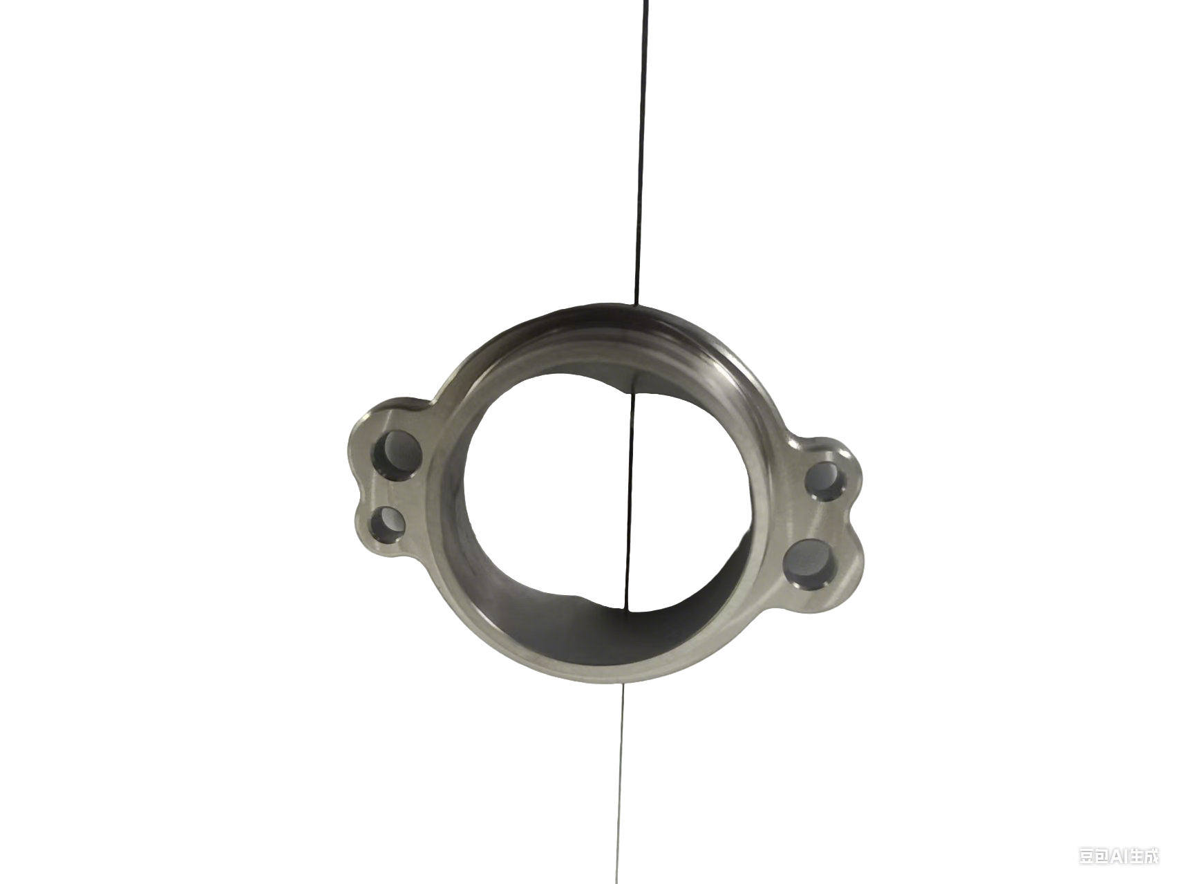 Common Tools Stainless Steel Precision Machined Flange Component with Special - Shaped Inner Cavity and Mounting Holes H08