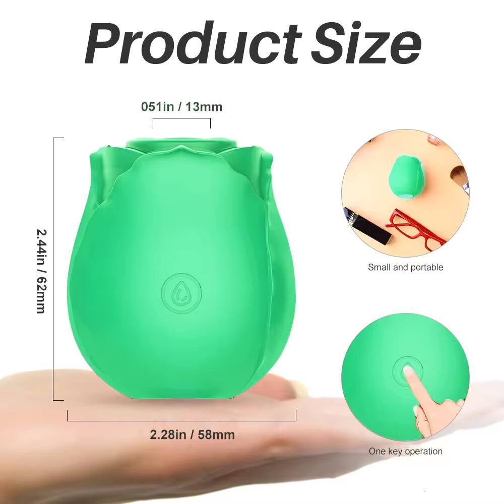 Glow in Dark Rose Toy Nipple Suction Cup Clitoral Stimulator Silicone Female Adult Masturbating Rose Vibrator Sex Toys for Woman