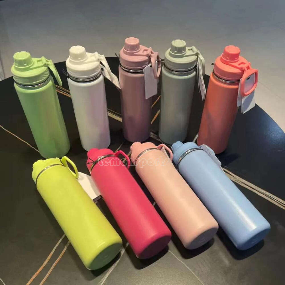 men new luluity lemonion women Sports Water 304 Bottles Simple Pure Color Insulated Tumbler Mug Cups with Lid Thermal Insulation Gift Cup men women