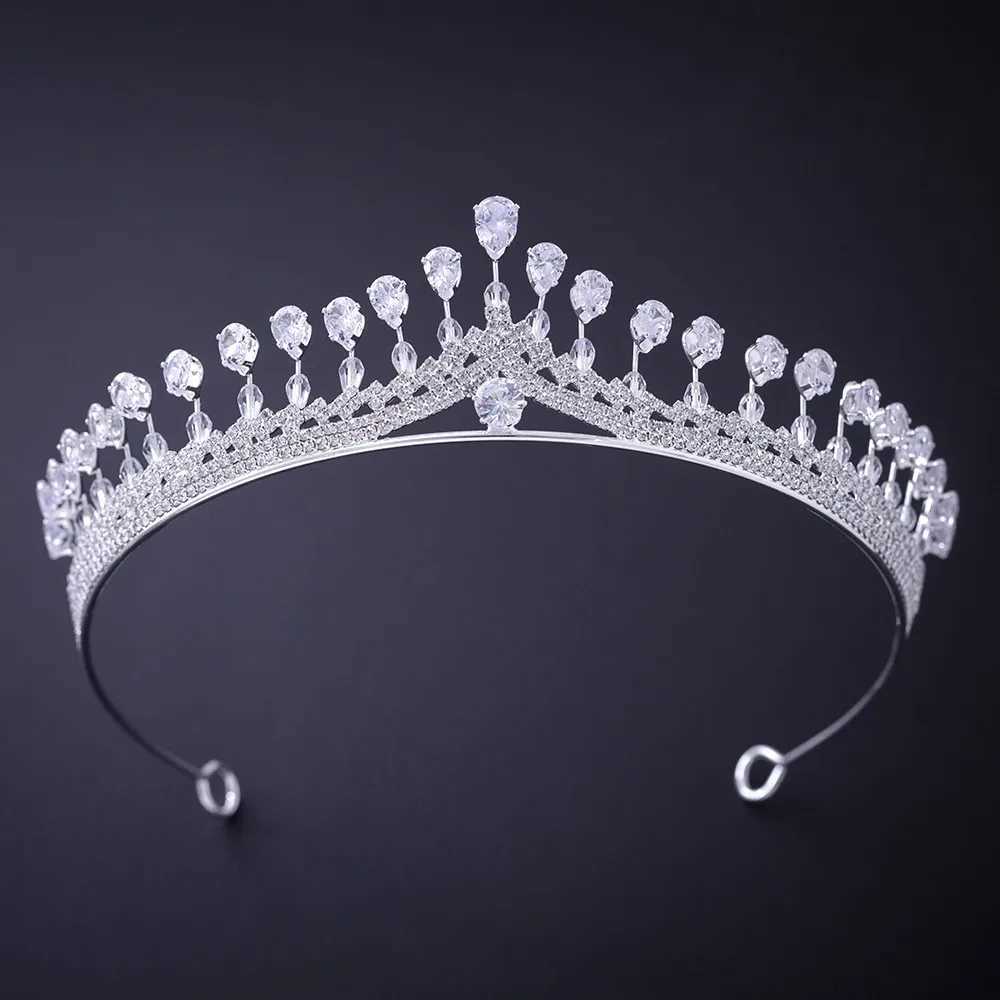 Silver Color Crystal Rhinestone Crown and Tiara Wedding Hair cessories Bridal Tiaras Hair Crown Wedding Headpiece Women Diadem L2509284ZHH
