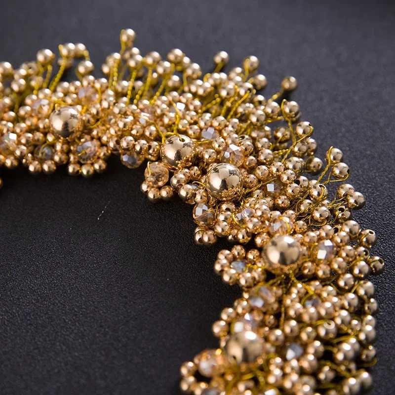 White Pearl Bridal Headband Women Handmade Wedding Headband Crown Fashion Party Hair cessories Diamonds Bridesmaid Tiaras L250928GSO7