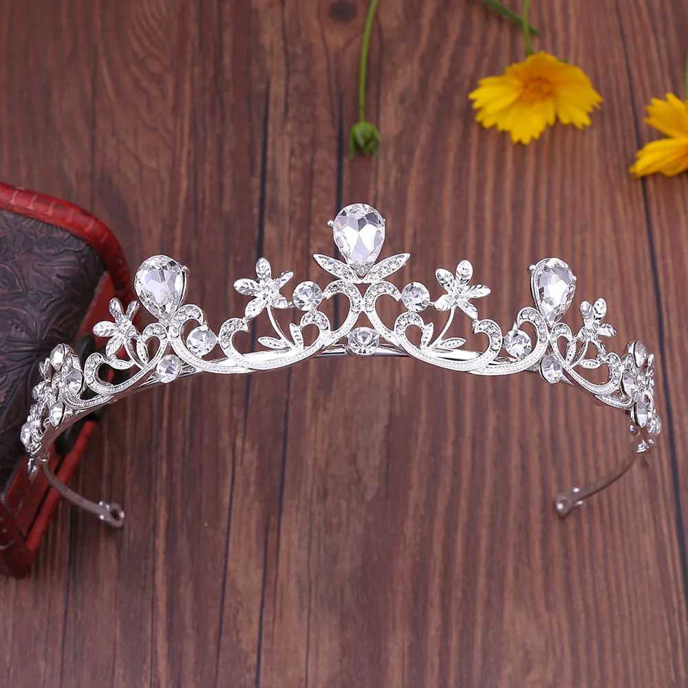 Gold Color Crystal Rhinestone Crown and Tiara Wedding Hair Jewelry cessories For Women Bridal Tiaras Headpiece Girls Headbands L2509281R5S
