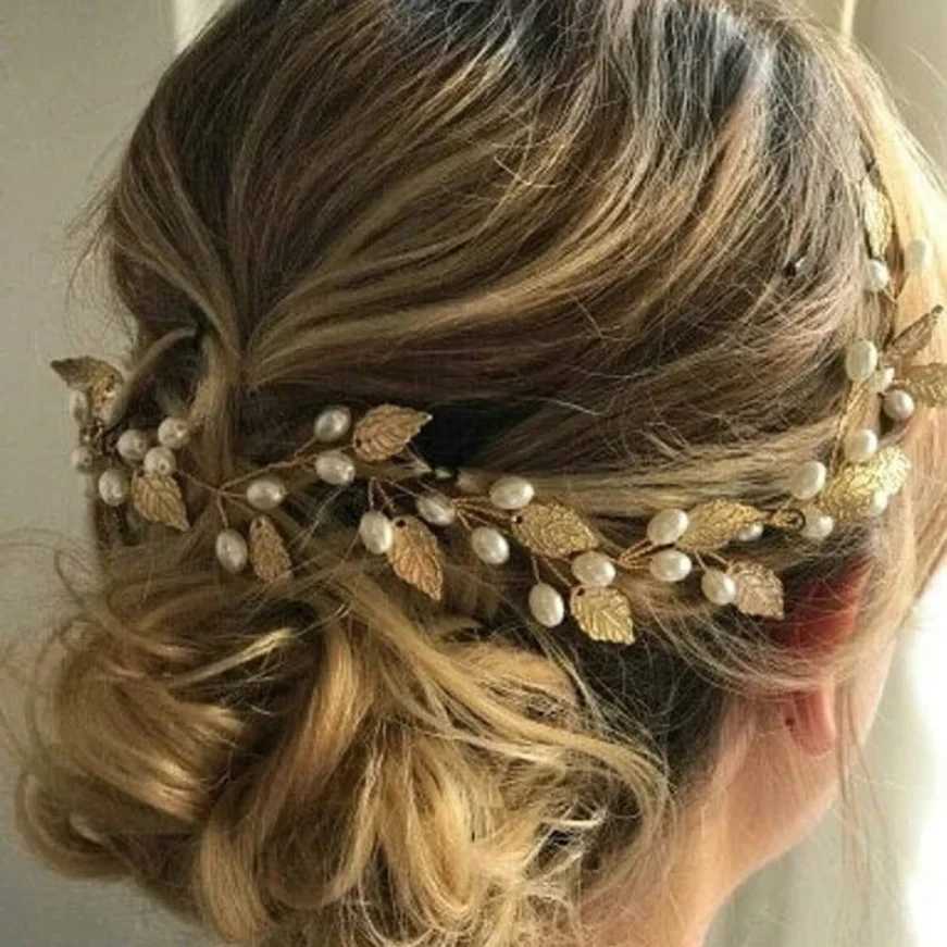 New Wedding Hair cessories Crystal Pearl Hair Belt Wedding Bridal Hairband Hair Ornament Hair Jewelry Bride Headdress Headband L25092880HF