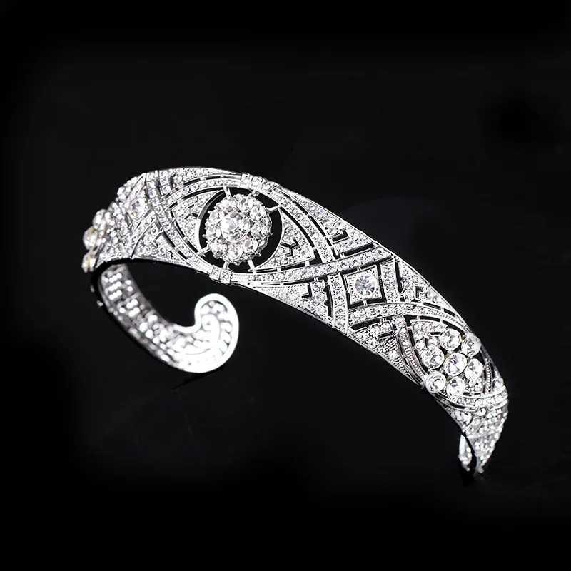 KMVEXO 2023 Royal Rhinestone Crystal Wedding Tiara Hair Jewelry Queen Crown Headband Bridal Hair cessories Princess Hair Bands L250928462Z