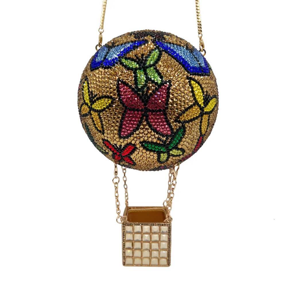 chongsukei Women Butterfly Crystal Evening Clutch Pusre Gorgeous Glittering Diamond Handbag Elegant Wedding Bridal Pusres Party Bags