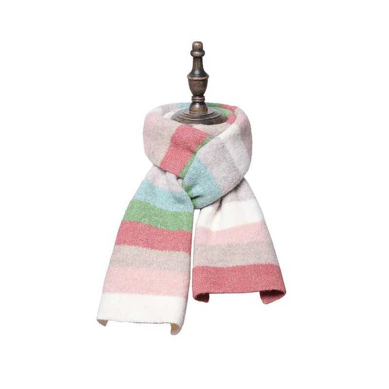 Colorful Rainbow Striped Scarf Men Women Warm Versatile Autumn Winter Student Couple Knit Small Scarf Echarpe Bufandas 4w981 L250928