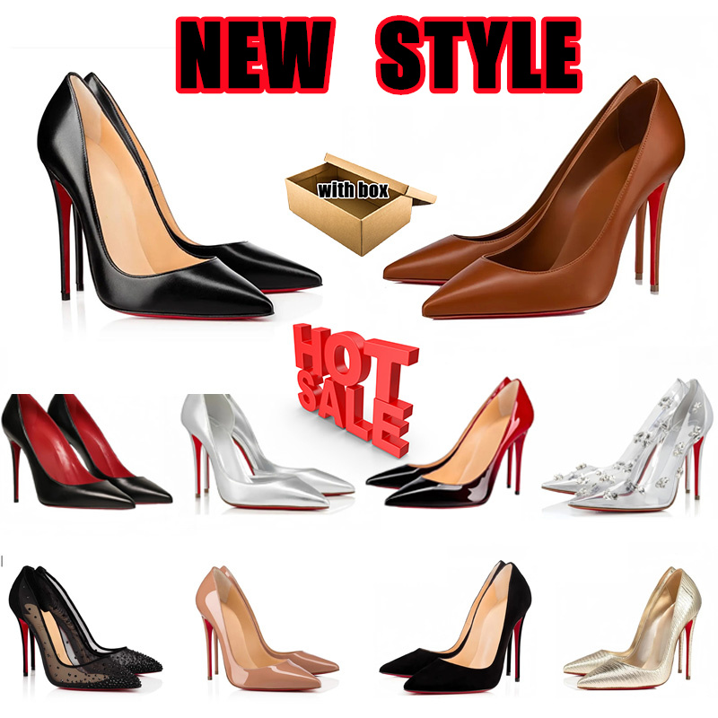 Designer heels Women High Heels Shoes red bottomshoes women Luxury Pointed Toe Sandals 6cm 8cm 10cm Stiletto Genuine Nude Brand heels Woman