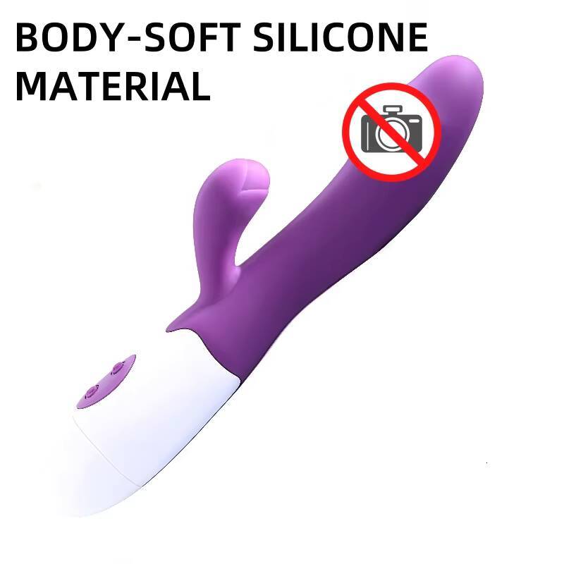 DoubleHeaded Silicone Rabbit Vibrator for Women Adult Sex Toy Magic Wand Dildo Massager for Female