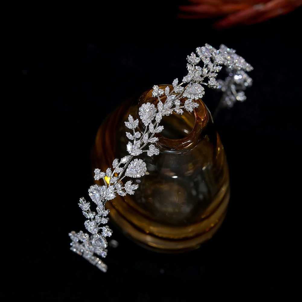 Fashion Vine Leaves Crystal Hair Band Bridal Tiaras Headband for Women Wedding Hair cessories Party Headpiece Bridesmaid Gifts L250928GK13