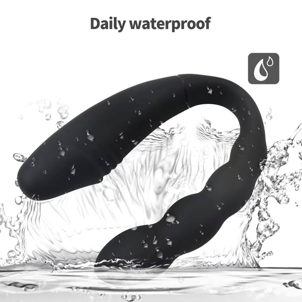 Ushaped Doubleended Vibrator Simulated Selfpleasuring Silicone Bead Anal Plug Remote Control Vibrating Egg