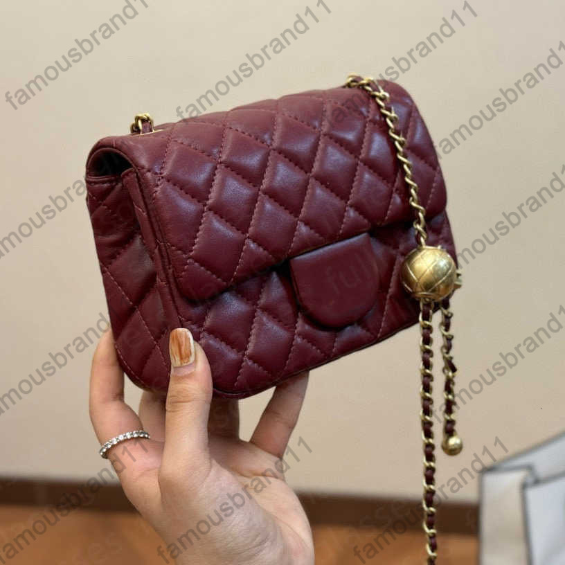 Bag New 2025 Color Designer Shopping Crossbody Dia Lattice Soft Shoulder Bag Gold Ball Woc Chain Flap Leather Cowhide Hasp Belts Handle Bags