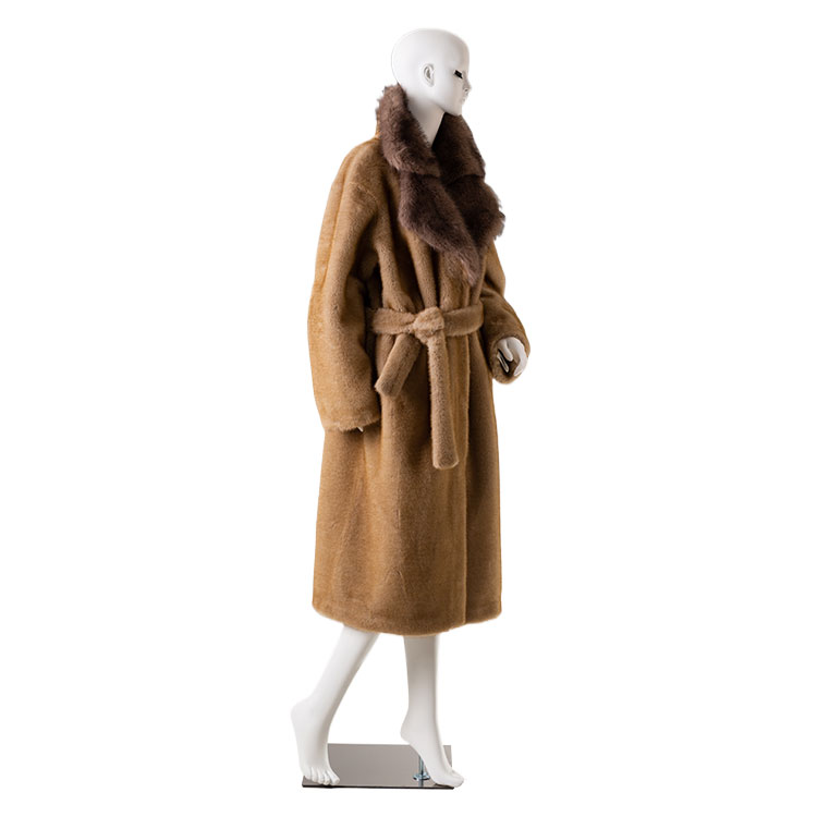 Eco-Friendly Womens Long-Sleeve Faux Fur Coat Warmth Meets Style With Easy Fit Adjustments hot-sale products