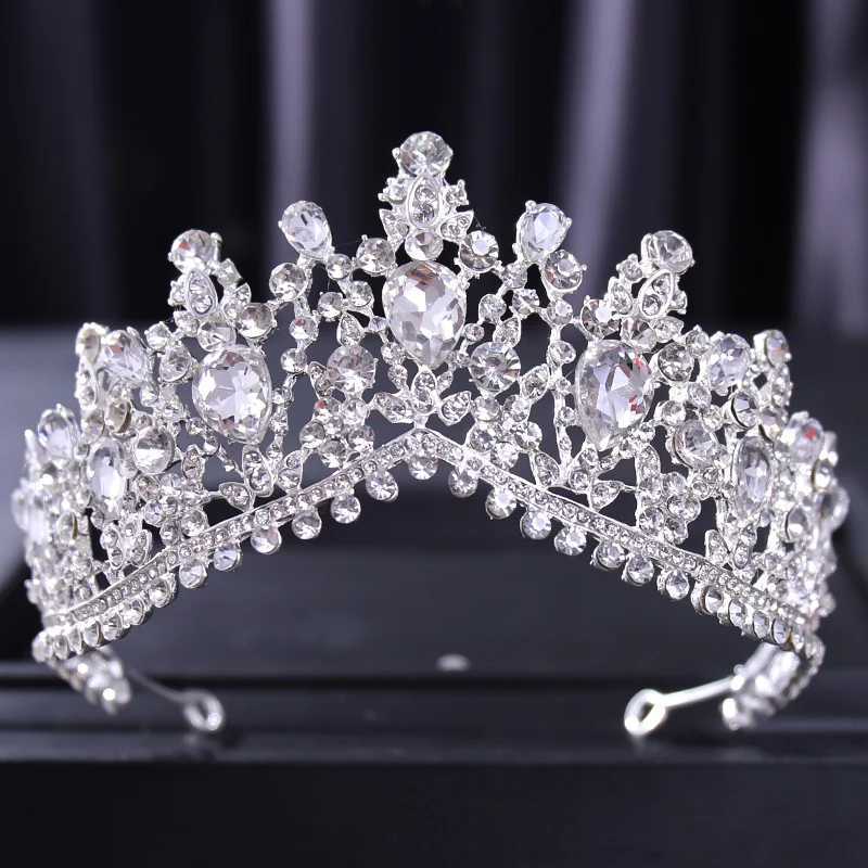 Baroque Crystal Tiaras And Crowns For Women Bride Rhinestone Prom Diadem Bridal Wedding Hair cessories Jewelry Crown Tiara L250928VZR7