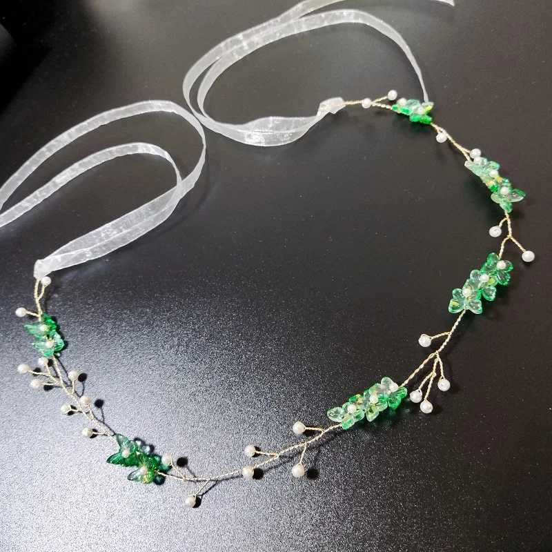 Girls Blue Green Butterfly Hairbands Wedding Party Tiara Bridal Hair cessories Headbands Women Retro Hair Jewelry Headdress L2509284V64