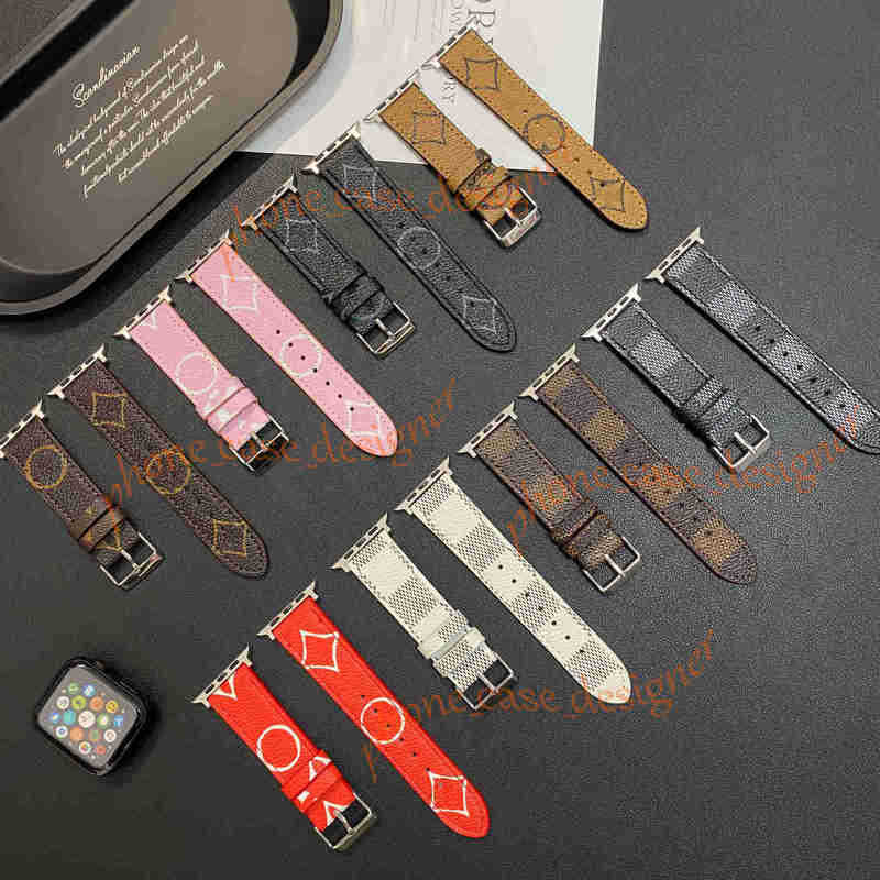 Luxury Apple watchband designer 38mm 40mm 41mm 42mm 44mm 45mm 49 mm 46mm Leather Watchs Strap For iwatchs series 10 9 8 7 6 5 4 SE brand Bracelet Watchbands