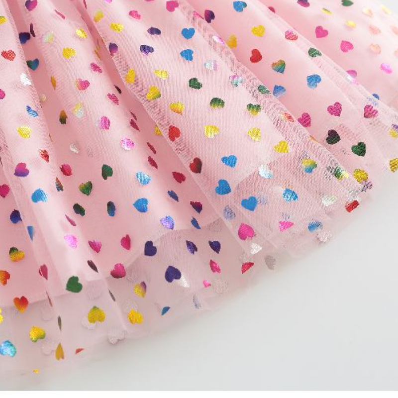 DISNEY infant designer clothes Elsa princess dress baby clothes Children's summer dress cartoon print baby starry sky puffy tulle skirt mesh prin