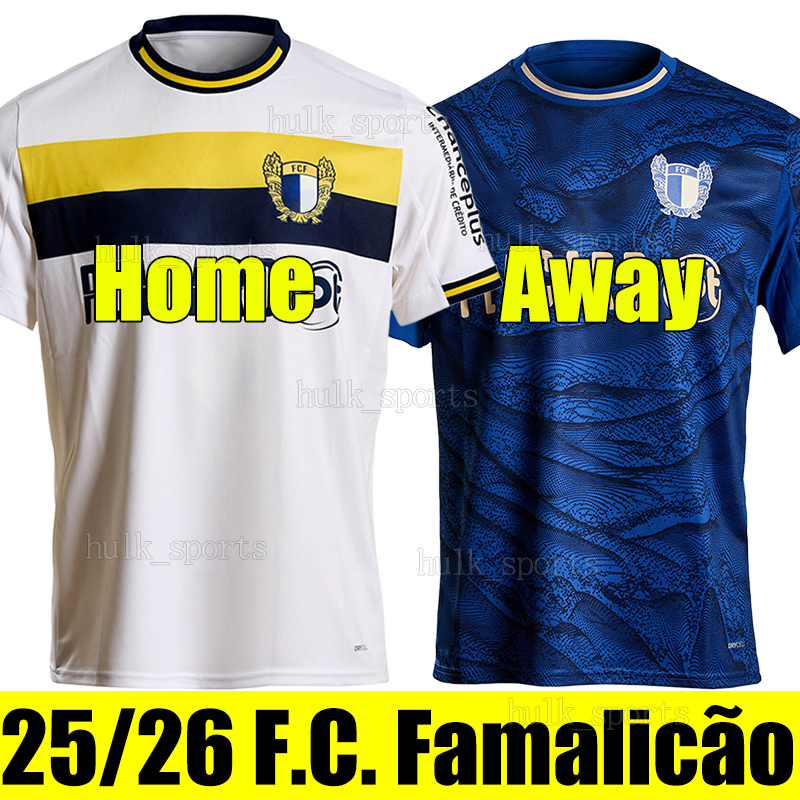 4XL 2025/26 FC Famalicao Soccer Jerseys GUSTAVO SA S.ELISOR GIL DIAS PINHEIRO DE HAAS LEO REALPE ARANDA ROCHINHA JOUJOU P.SANTOS VAN DE LOOI DE AMORIM football shirts