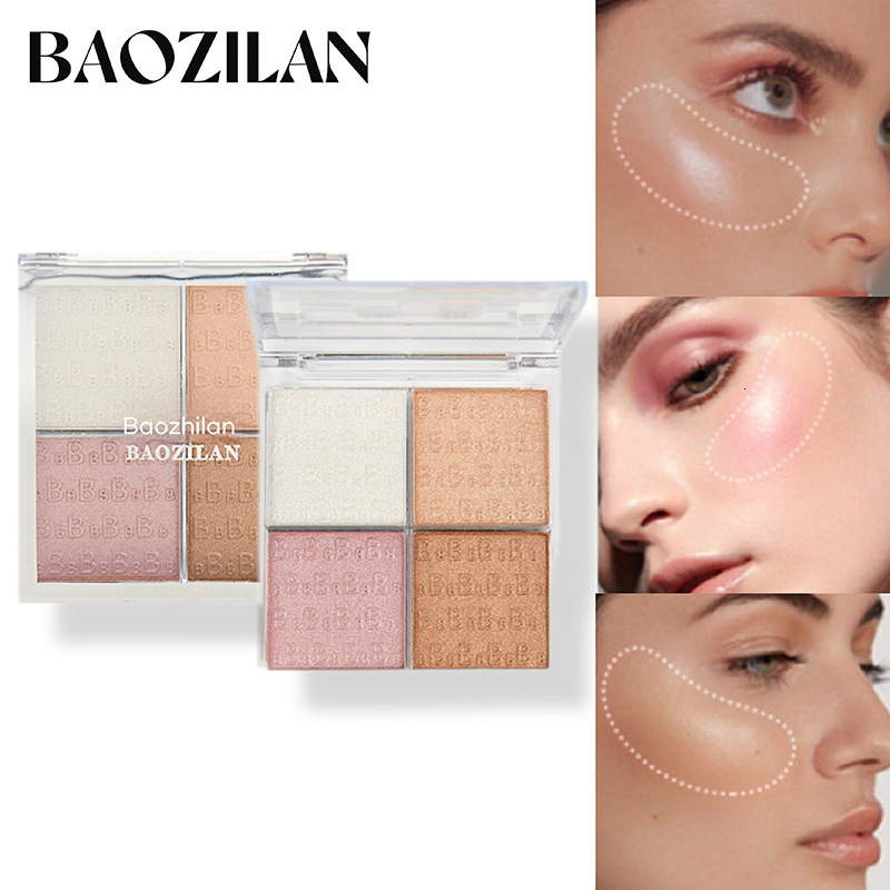 Highlighter Contour Palette Makeup 3D Bronzer Matte Contour Powder Rose Blush Highgloss Palette Cosmetics 240627