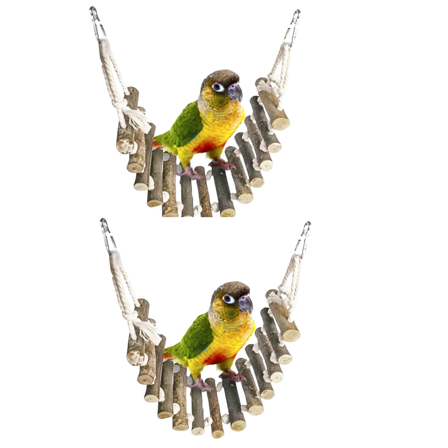 2025 new Xuanfeng Peony Toy Bird Apple Wood Climbing Ladder Flexible and Deformable Multi functional Parrot Stand