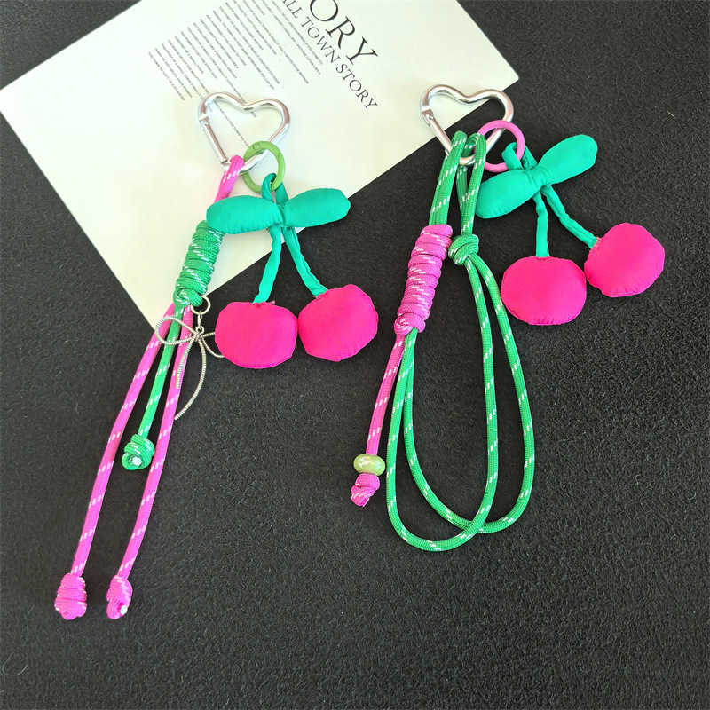 Creative Niche Fruit Fabric Bag Pendant Keychain H250928