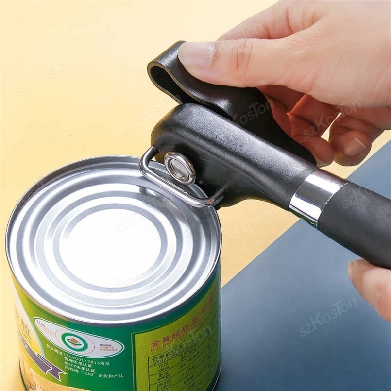 Handheld Safe Cut Can Opener Smooth Edge Can Opener Food Grade Stainless Steel Side Cutting Can Opener for Kitchen Tools 250513